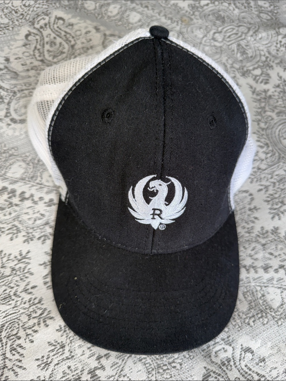 Ruger - Black & White Snap-back Hat with Phoenix Logo